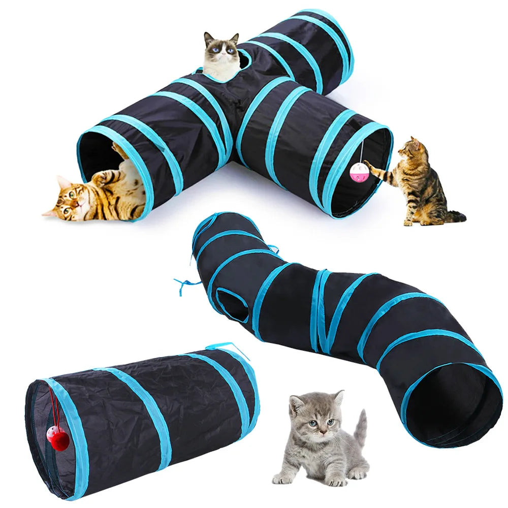 Make Playtime Pawesome with Our Cat Tunnel – Foldable & Fun for Cats, Rabbits, and More!