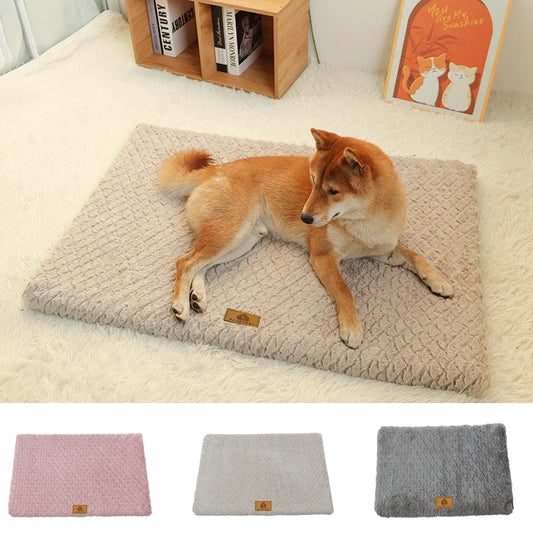 Luxurious 3D Foam Orthopedic Dog Bed with Removable Faux Fur Cover - Waterproof & Anti-Slip for Ultimate Comfort!