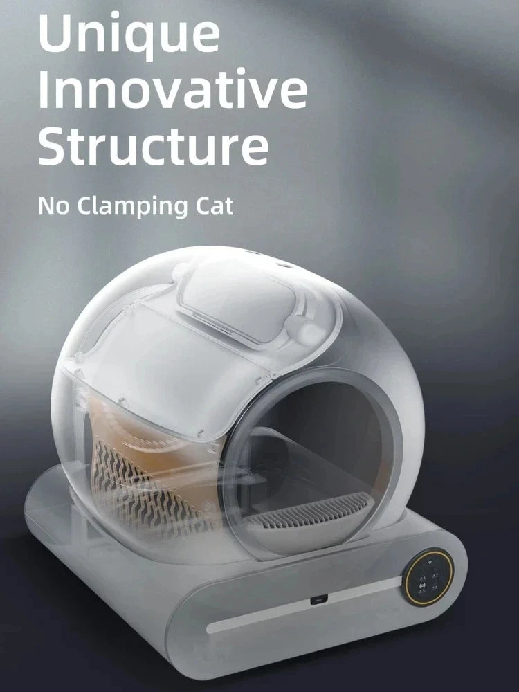 Revolutionize Your Cat Care with the Tonepie 65L Automatic Smart Litter Box - Self-Cleaning and Fully Enclosed for Effortless Maintenance
