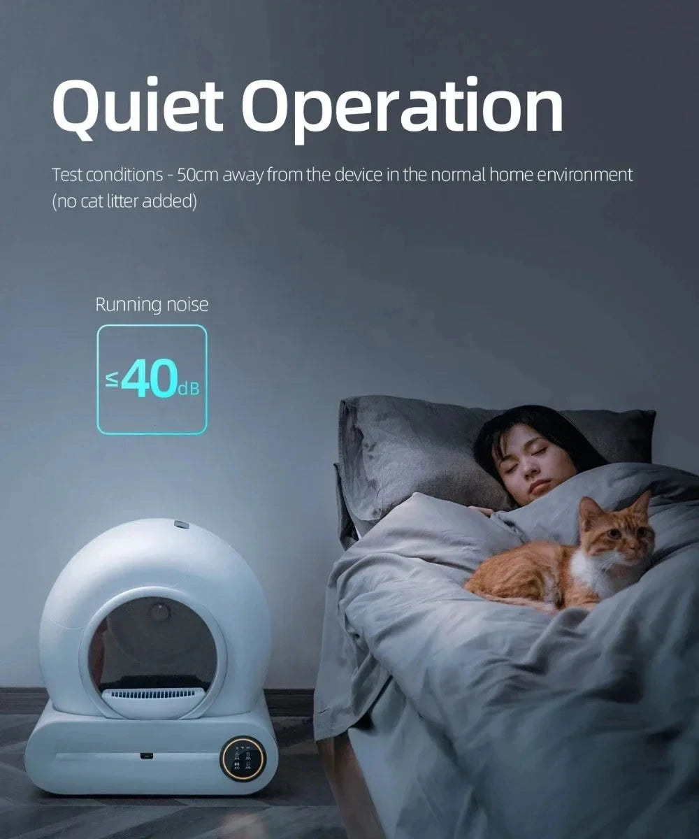 Revolutionize Your Cat Care with the Tonepie 65L Automatic Smart Litter Box - Self-Cleaning and Fully Enclosed for Effortless Maintenance