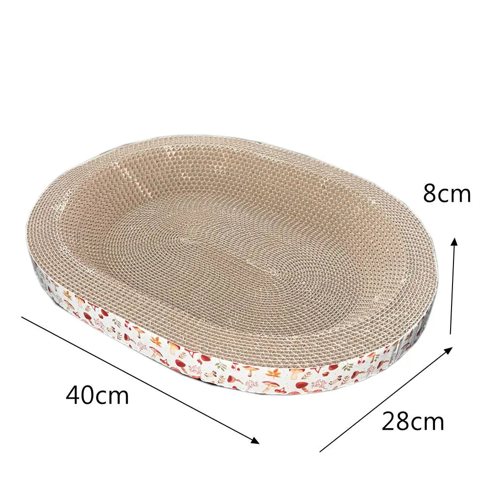 Discover the Ultimate Cat Scratching Board – Durable Oval Corrugated Paper Nest for Happy, Healthy Cats!