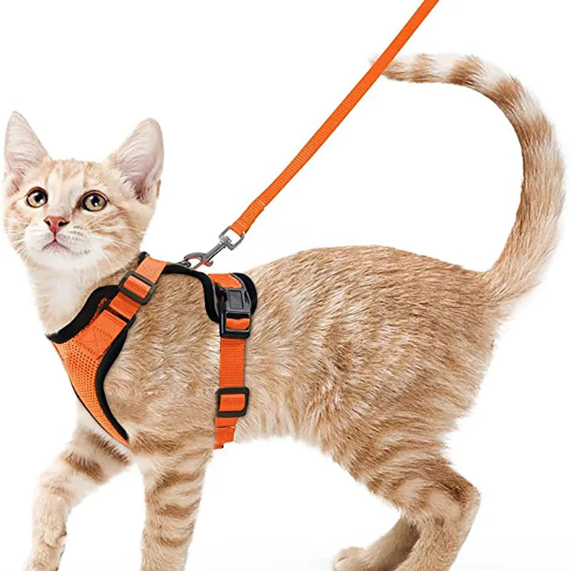 Ultimate Escape Proof Cat Harness and Leash Set – Soft, Adjustable Vest for Easy Control During Walks
