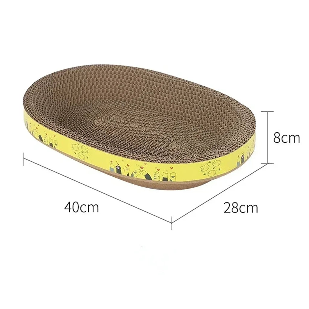 Discover the Ultimate Cat Scratching Board – Durable Oval Corrugated Paper Nest for Happy, Healthy Cats!