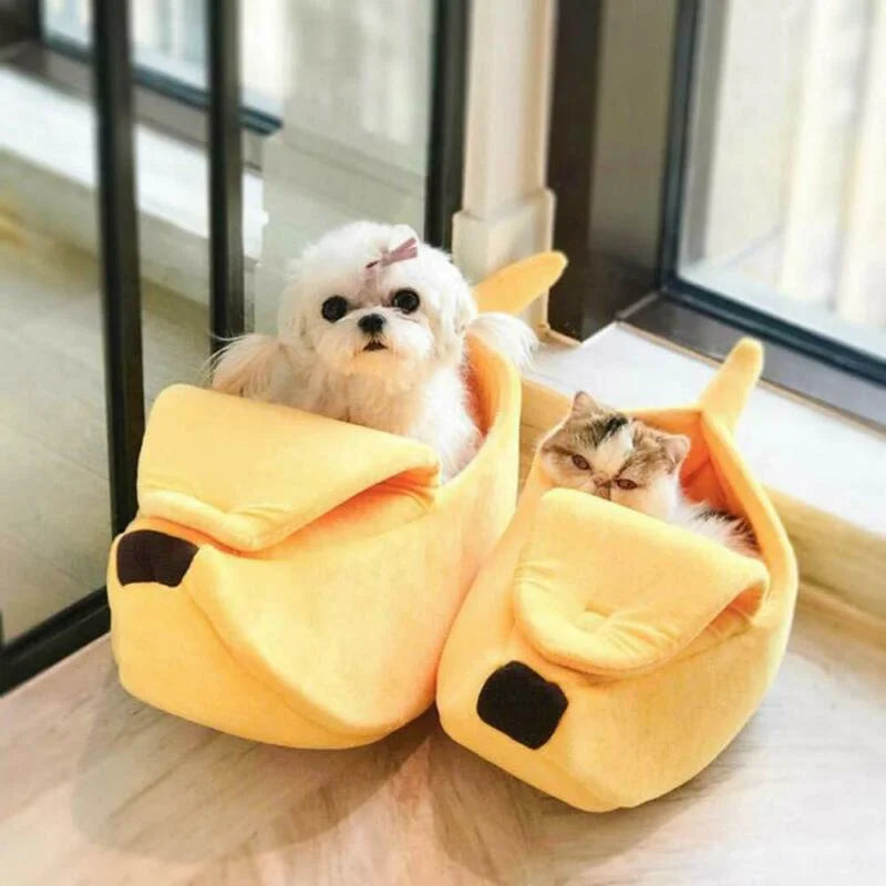 Transform Your Pet's Relaxation with Our Adorable Banana Cat Bed House - Cozy, Durable, and Available in Multiple Colors!