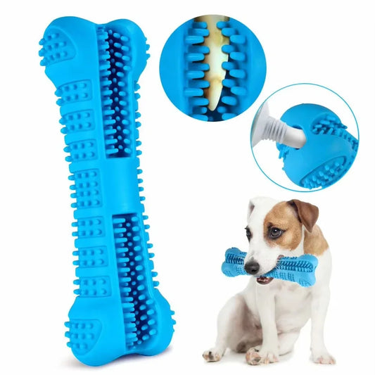 Revolutionary 360° Soft Rubber Dog Toothbrush & Chew Toy - Ultimate Dental Care for Small Dogs!