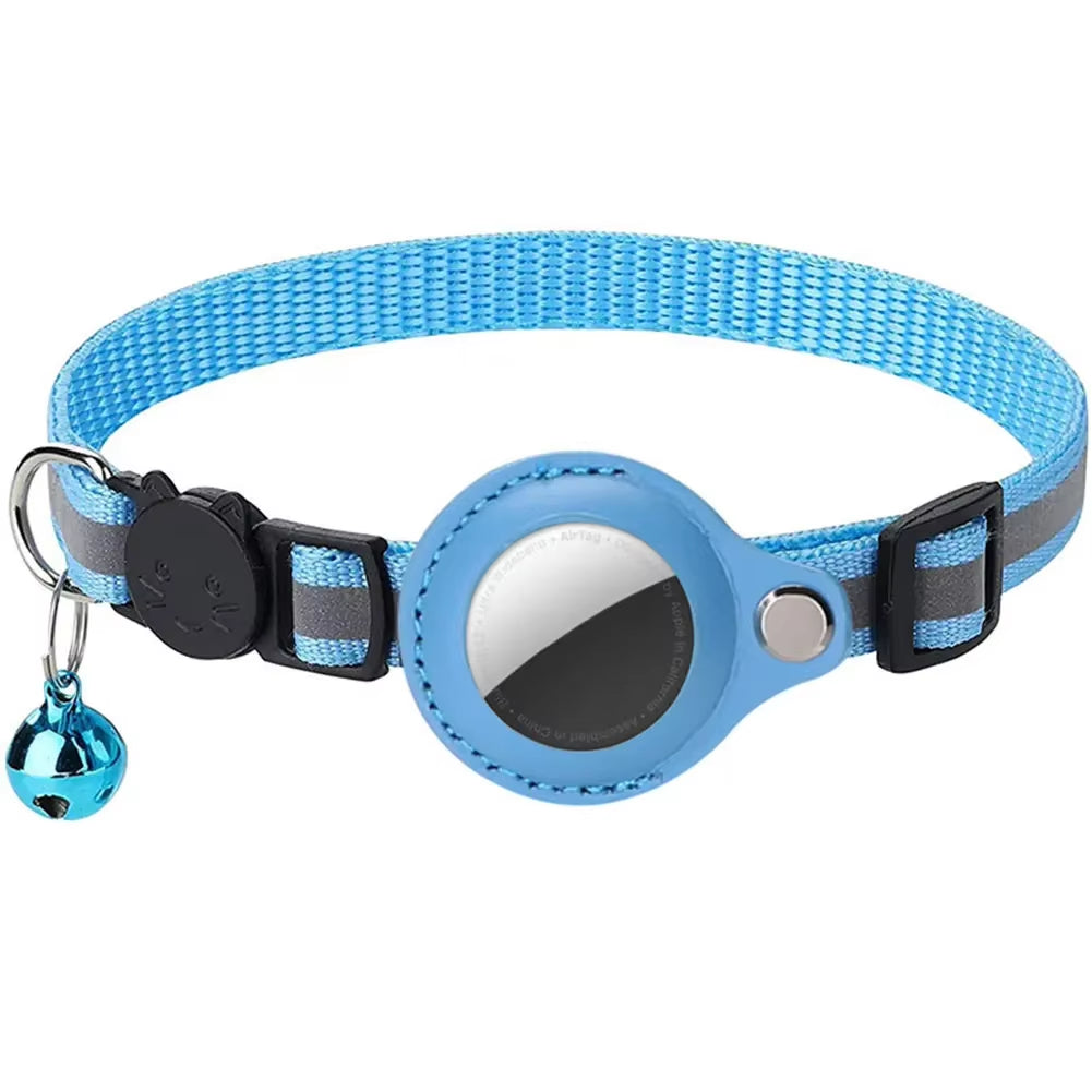 Elevate Your Cat's Safety with Our Stylish Reflective Collar Featuring Apple AirTag Holder