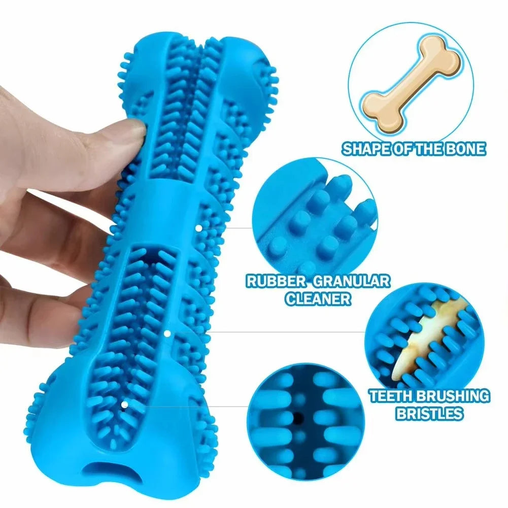 Revolutionary 360° Soft Rubber Dog Toothbrush & Chew Toy - Ultimate Dental Care for Small Dogs!