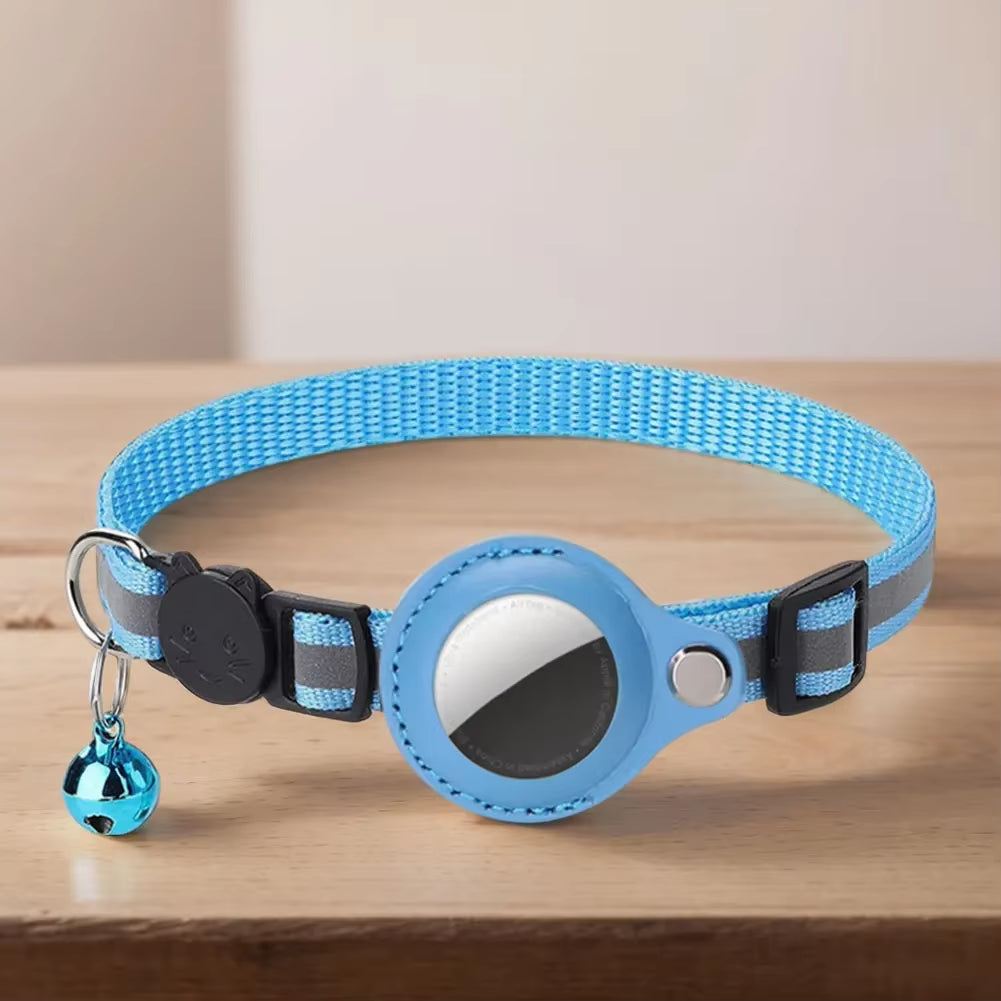 Elevate Your Cat's Safety with Our Stylish Reflective Collar Featuring Apple AirTag Holder