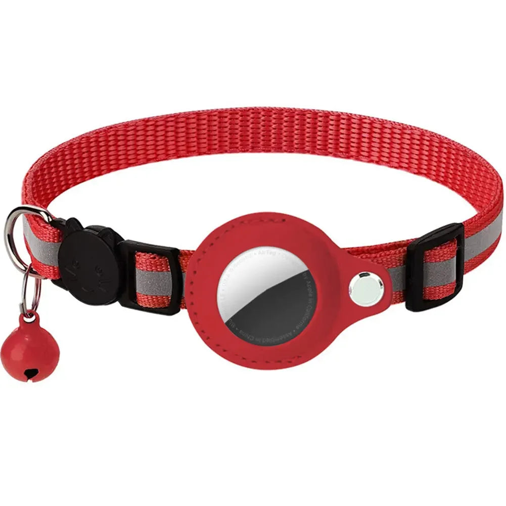 Elevate Your Cat's Safety with Our Stylish Reflective Collar Featuring Apple AirTag Holder