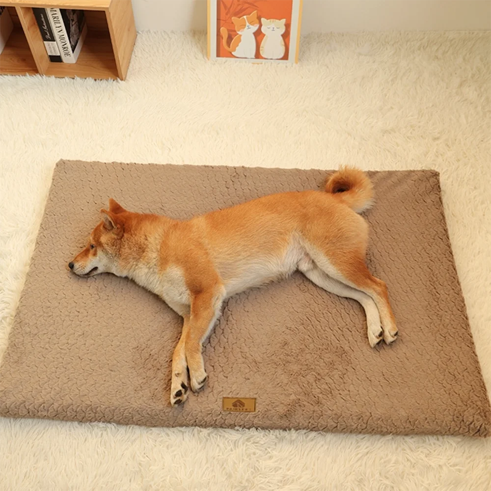 Luxurious 3D Foam Orthopedic Dog Bed with Removable Faux Fur Cover - Waterproof & Anti-Slip for Ultimate Comfort!