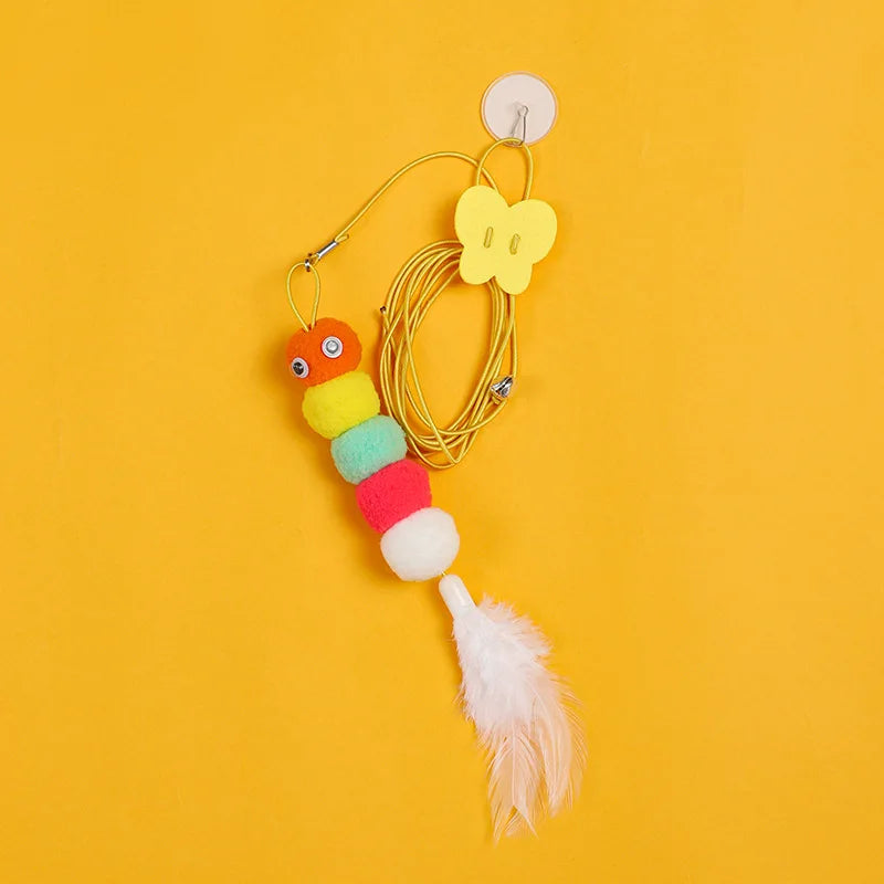 Exciting Interactive Cat Toy - Hanging Feather Teaser for Endless Fun and Engagement!