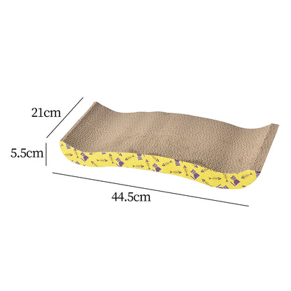 Ultimate Cat Scratching Lounge: Durable Corrugated Cardboard Bed & Play Mat for Indoor Cats and Kittens - Protect Your Furniture in Style!