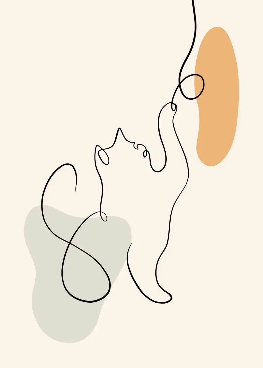 Elevate Your Space with a Minimalist One Line Cat Canvas Print - Perfect for Living Rooms and Bedrooms