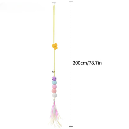 Exciting Interactive Cat Toy - Hanging Feather Teaser for Endless Fun and Engagement!