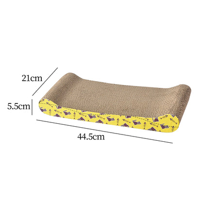 Ultimate Cat Scratching Lounge: Durable Corrugated Cardboard Bed & Play Mat for Indoor Cats and Kittens - Protect Your Furniture in Style!