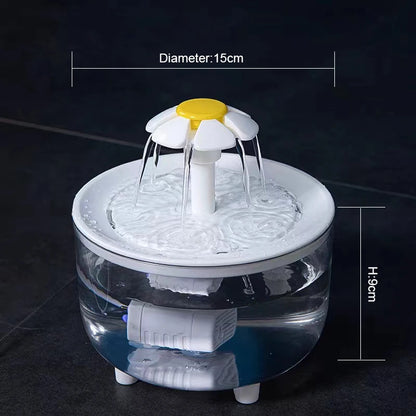 Elevate Your Cat's Hydration with the Pets Water Fountain - 1.2L Automatic Filtered USB Cat Drinker