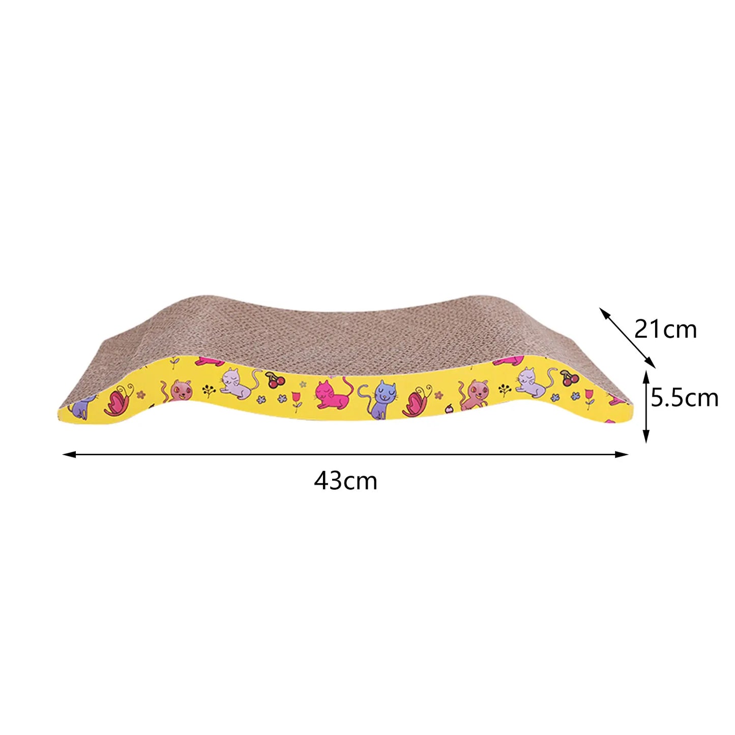 Ultimate Cat Scratching Lounge: Durable Corrugated Cardboard Bed & Play Mat for Indoor Cats and Kittens - Protect Your Furniture in Style!