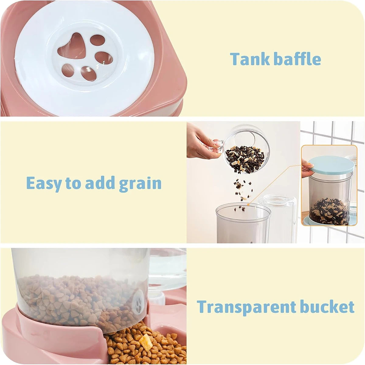 Revolutionize Your Pet’s Meal Time with the 2-in-1 Tilted Automatic Cat Feeder and Water Dispenser Set - Effortless Feeding and Hydration for Dogs!