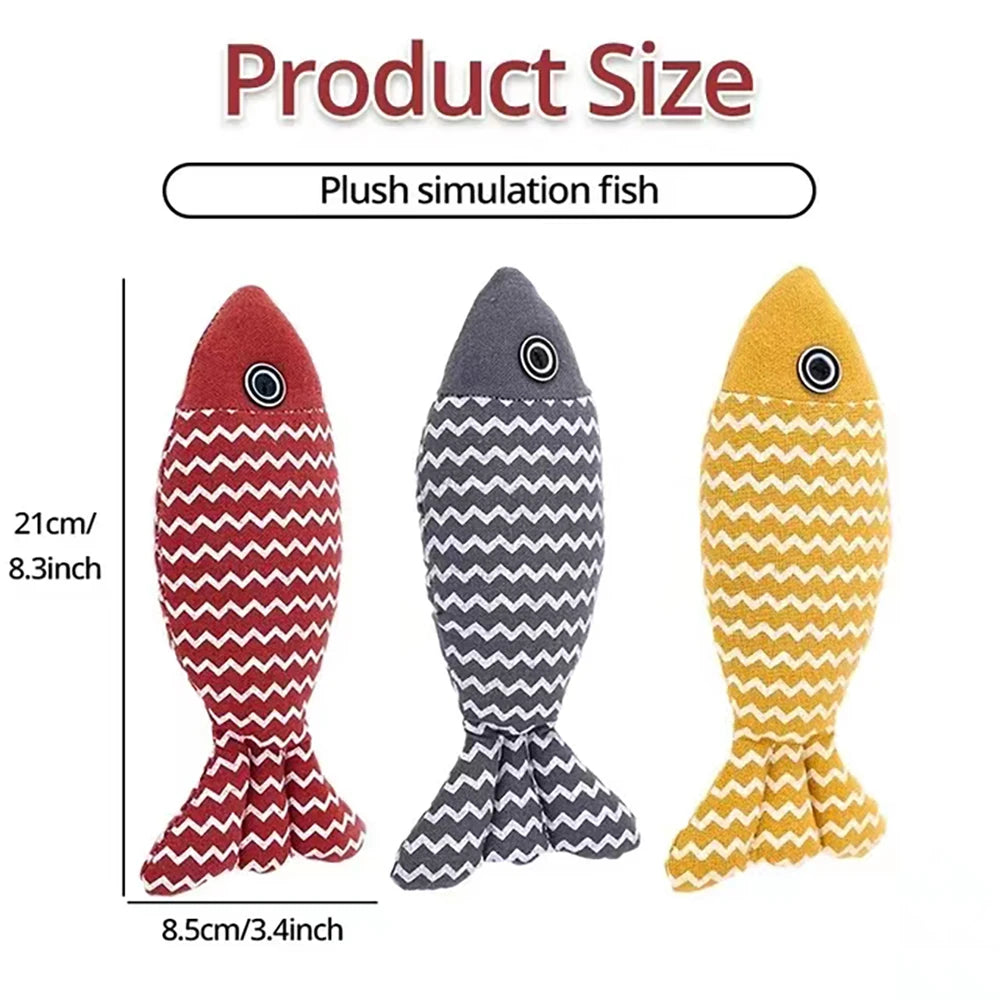 MADDEN Interactive Cat Fish Toy - Engaging Catnip Scratcher for Playful Kittens
