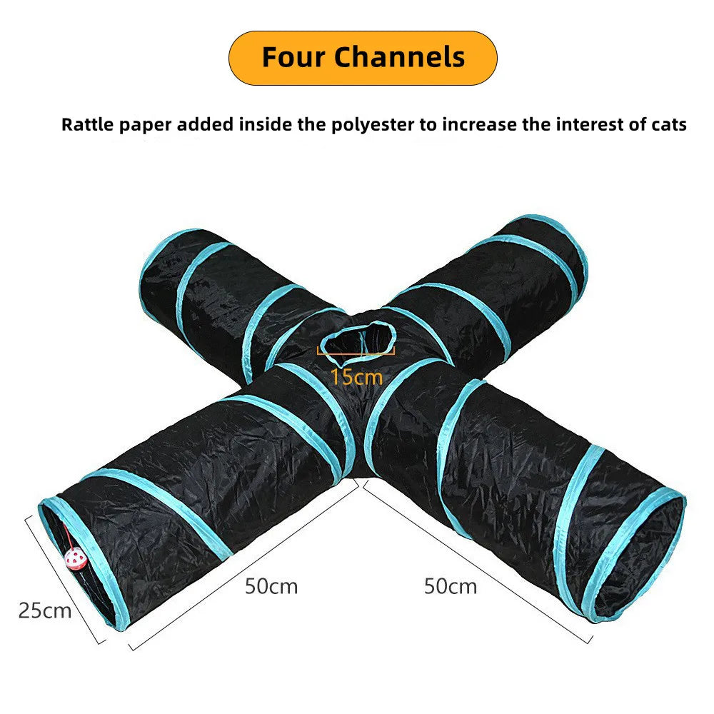Make Playtime Pawesome with Our Cat Tunnel – Foldable & Fun for Cats, Rabbits, and More!