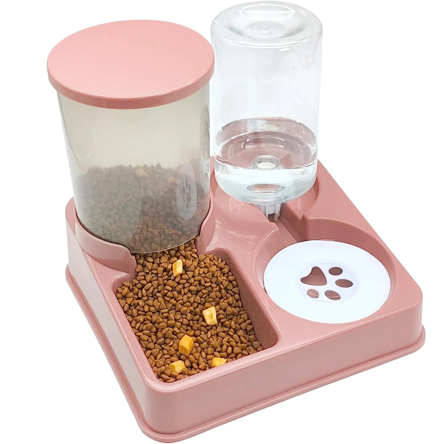 Revolutionize Your Pet’s Meal Time with the 2-in-1 Tilted Automatic Cat Feeder and Water Dispenser Set - Effortless Feeding and Hydration for Dogs!