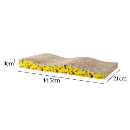 Ultimate Cat Scratching Lounge: Durable Corrugated Cardboard Bed & Play Mat for Indoor Cats and Kittens - Protect Your Furniture in Style!