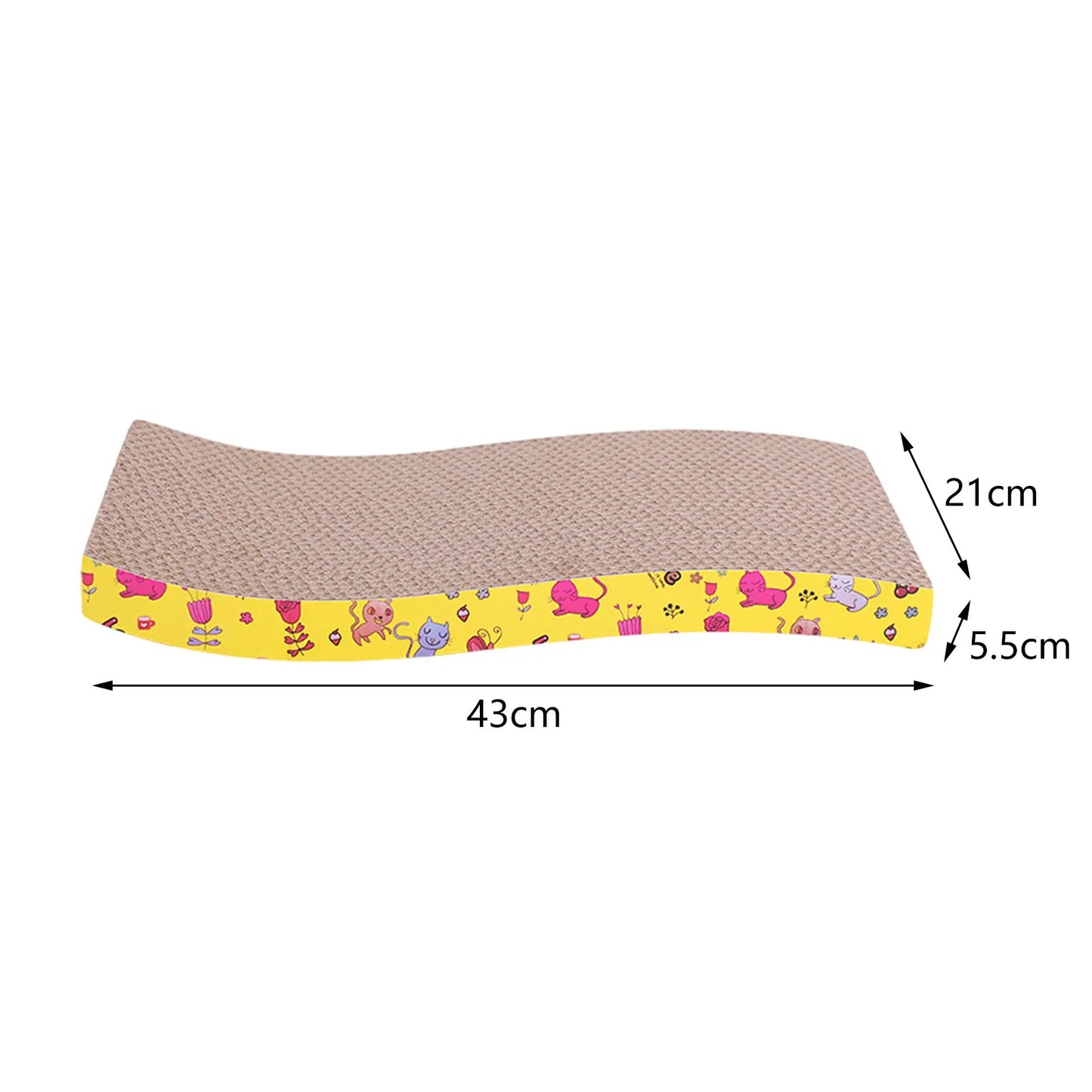 Ultimate Cat Scratching Lounge: Durable Corrugated Cardboard Bed & Play Mat for Indoor Cats and Kittens - Protect Your Furniture in Style!