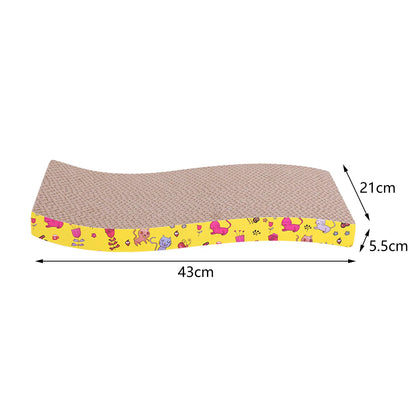 Ultimate Cat Scratching Lounge: Durable Corrugated Cardboard Bed & Play Mat for Indoor Cats and Kittens - Protect Your Furniture in Style!