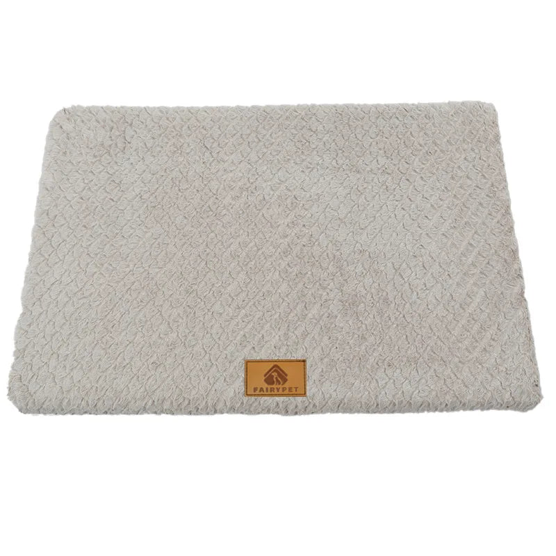 Luxurious 3D Foam Orthopedic Dog Bed with Removable Faux Fur Cover - Waterproof & Anti-Slip for Ultimate Comfort!