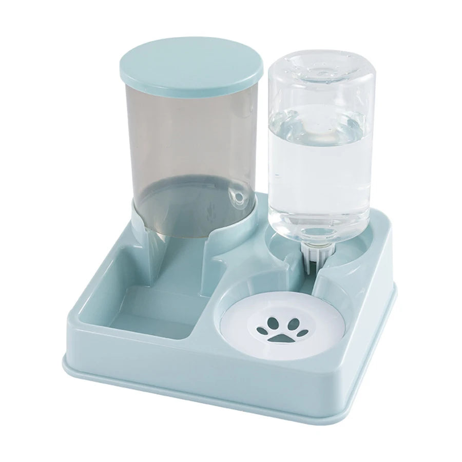 Revolutionize Your Pet’s Meal Time with the 2-in-1 Tilted Automatic Cat Feeder and Water Dispenser Set - Effortless Feeding and Hydration for Dogs!
