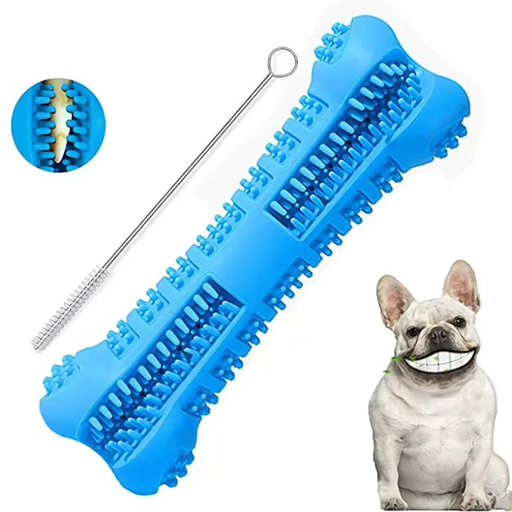 Revolutionary 360° Soft Rubber Dog Toothbrush & Chew Toy - Ultimate Dental Care for Small Dogs!