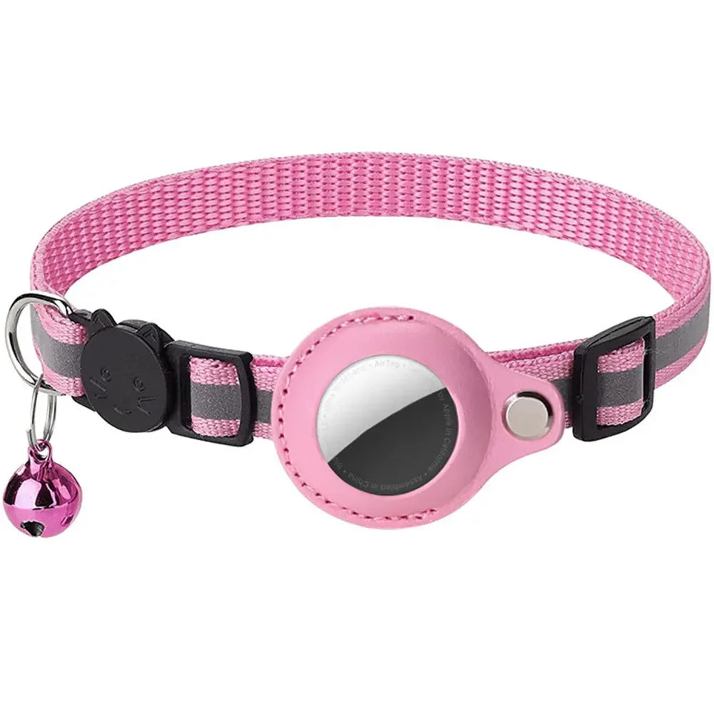 Elevate Your Cat's Safety with Our Stylish Reflective Collar Featuring Apple AirTag Holder