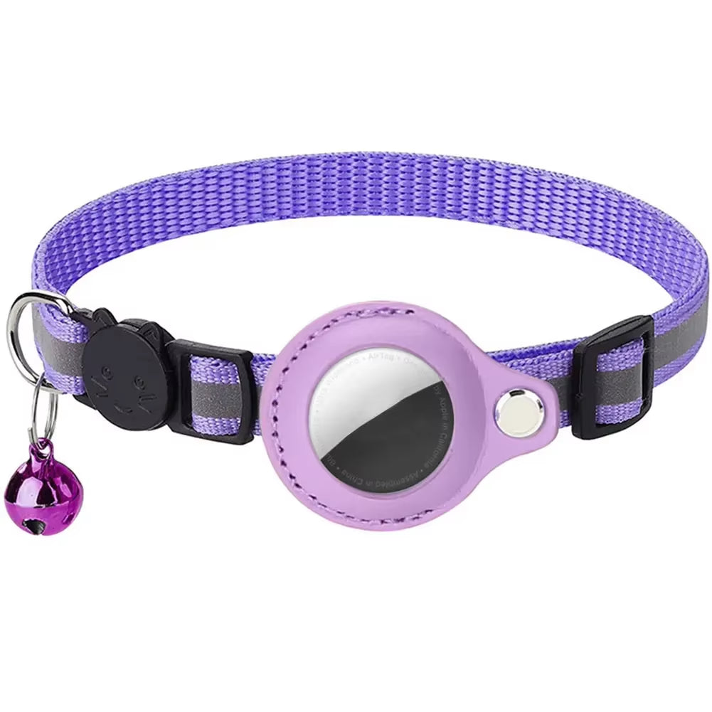 Elevate Your Cat's Safety with Our Stylish Reflective Collar Featuring Apple AirTag Holder